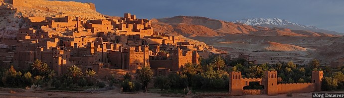 Aït Ben Haddou, Morocco, Souss-Massa-Drâa, Aït Benhaddou, High Atlas, Ksar, morning light, Marokko