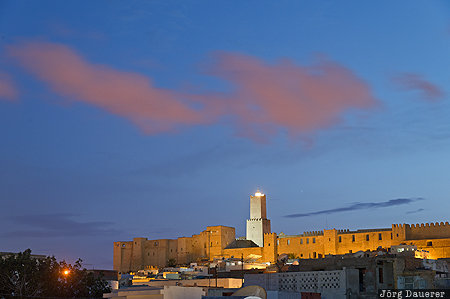Gouvernorat Sousse, Sousse, TUN, Tunisia, blue hour, colorful clouds, evening light