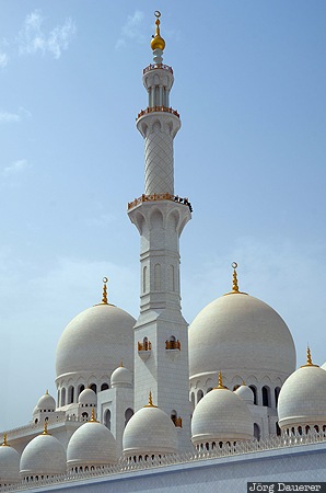 ARE, United Arab Emirates, Abu Dhabi, afternoon light, blue sky, dome, Dubai