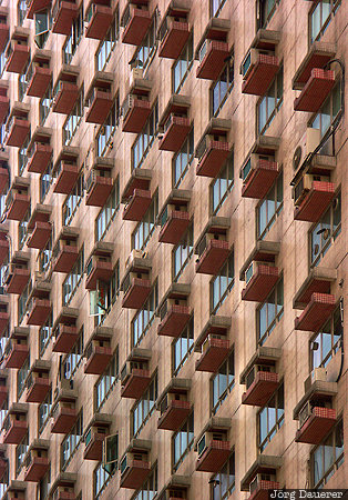 house, building, balcony, windows, pattern, Hong Kong