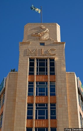 New Zealand, Auckland, Grafton, Art Deco, Auckland Hotel, blue sky, MLC building, Neuseeland