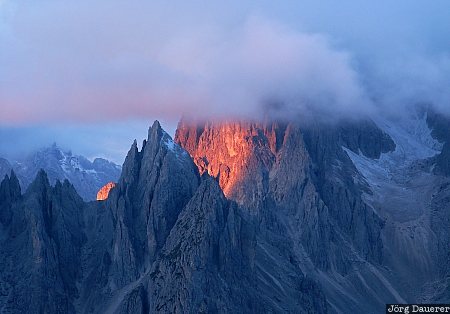 Peaks Italy, Belluno, clouds, Dolomite Alps, morning light, mountain, sky, Italien, Italia
