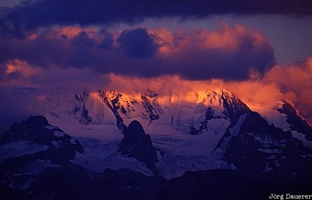 Switzerland, Bern, Hondrich, Hasli, alpenglow, alpine mountains, alps, Schweiz