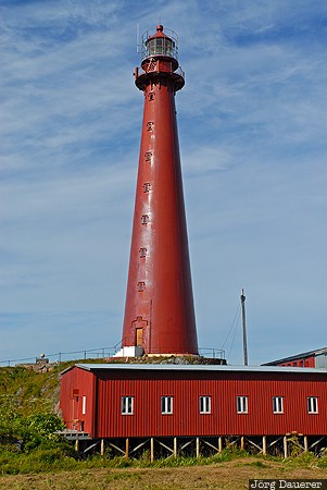 Andenes, Andenes Fyr, Andøya, blue sky, clouds, lighthouse, Nordland, Norway, Norwegen, Norge