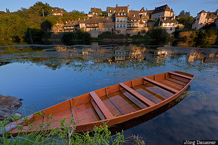 Argentat, FRA, France, Le Bastier, Limousin, blue sky, boat, Frankreich