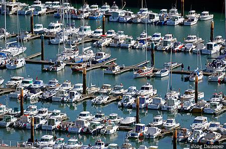 Fécamp, FRA, France, Haute-Normandie, Normandy, above, boats, Frankreich, Normandie