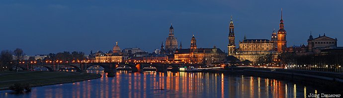 Dresden Blue Hour blue hour, DEU, Dresden, evening light, flood-lit, Germany, Marienbrücke, Saxony, Deutschland, Sachsen