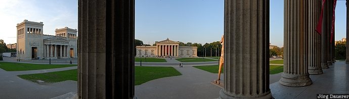 Königsplatz, Maxvorstadt, Glyptothek, Propyläen, Staatliche Antikensammlung, Leo von Klenze, Museum, Germany, Bavaria, Munich, Deutschland, Bayern, München, Muenchen