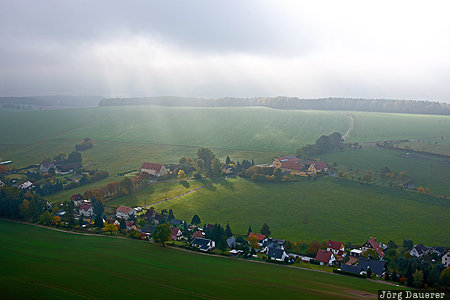 Sun Beams DEU, Germany, Gohrisch, Papstdorf, Saxony, Sachsen, beam, Deutschland
