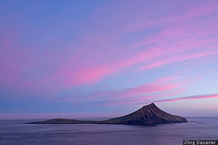 Faroe Islands, FRO, SyÃ°radalur, Sydradalur, Streymoy, evening light, Koltur, Steymoy, Färöer-Inseln, Faeroeer-Inseln