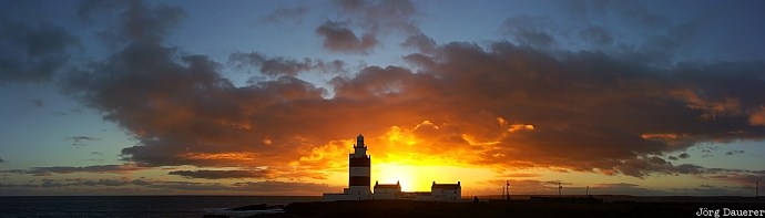 Republic of Ireland, County Wexford, clouds, coast, lighthouse, north sea, sea, Wexford, Hook Head, Ireland, Irland