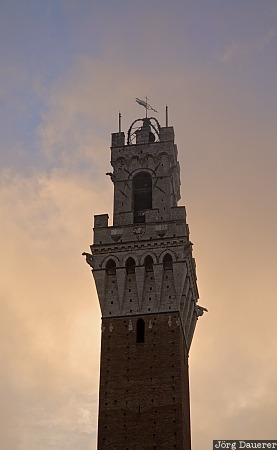 Italy, Siena, Tuscany, bell, blue sky, fog, frame, Italien, Italia