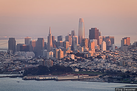 California, Sausalito, United States, USA, evening light, Golden Gate National Recreation Area, skyline, Vereinigte Staten, Kalifornien, CA
