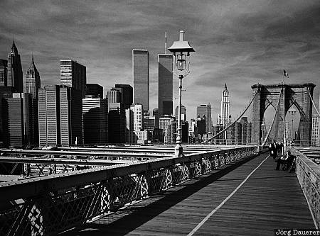 Downtown, Manhattan, New York, Brooklyn Bridge, World Trade Center, WTC, United States, USA, Vereinigte Staten, NY, New York City, Big Apple