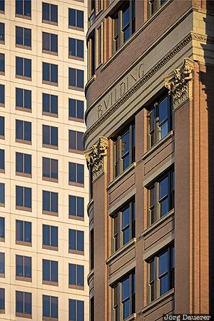 Austin, Texas, United States, USA, Driskill Hotel, facade, morning light