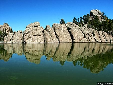 Sylvan Lake reflexions South Dakota, United States, Sylvan Lake, Custer State Park, reflexions, mirror, SD