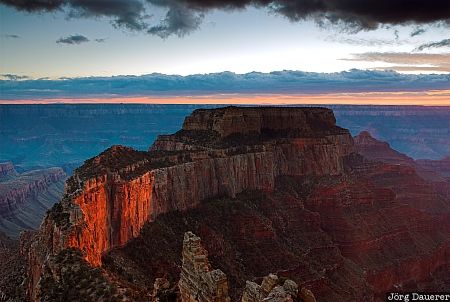 Cape Royal Sunset Arizona, North Rim, United States, Vista Encantada, Cape Royal, evening light, grand canyon, USA, Vereinigte Staten, AZ