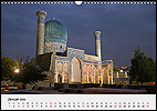 Calendar Uzbekistan January: Gur-e-Amir