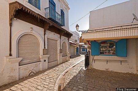 Houmt Souk Gouvernorat Medenine, Houmt Souk, Djerba, TUN, Tunisia, back-lit, blue